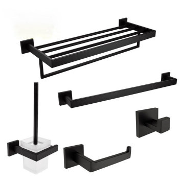 Black Bad Fitcies Messing Badezimmerzubehör Hardware Set 4