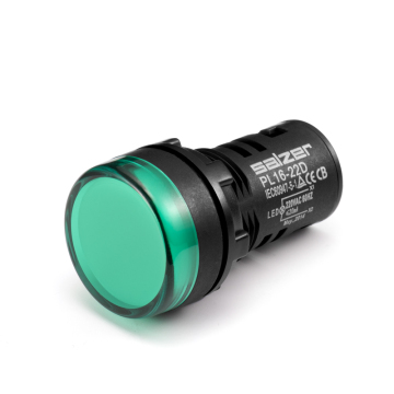 Salzer Berkualitas Tinggi Waterproof 24V Green LED Panel Indikator Light PL16-22D