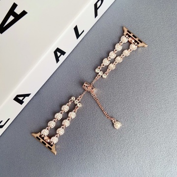 Beaded Crystal Watch Band for Women's Fashion - Handmade Apple Watch Strap 38/40/42/44/49mm
