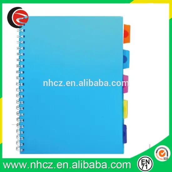 colorful A4 project notebook with sticker