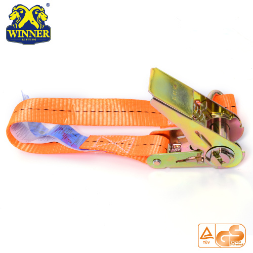 High Strength Polyester Cargo Lashing Ratchet Tie Down Strap