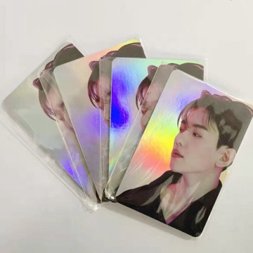Impressão personalizada de dupla face: cartões fotográficos de ídolos coreanos e fotocards holográficos do K-pop