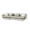 Luxus modernes Design Metall Basis gebogenes Sofa