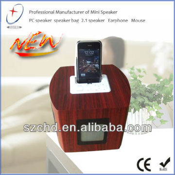 wooden subwoofer multimedia stereo speaker for iphone ipod mp3 desktop