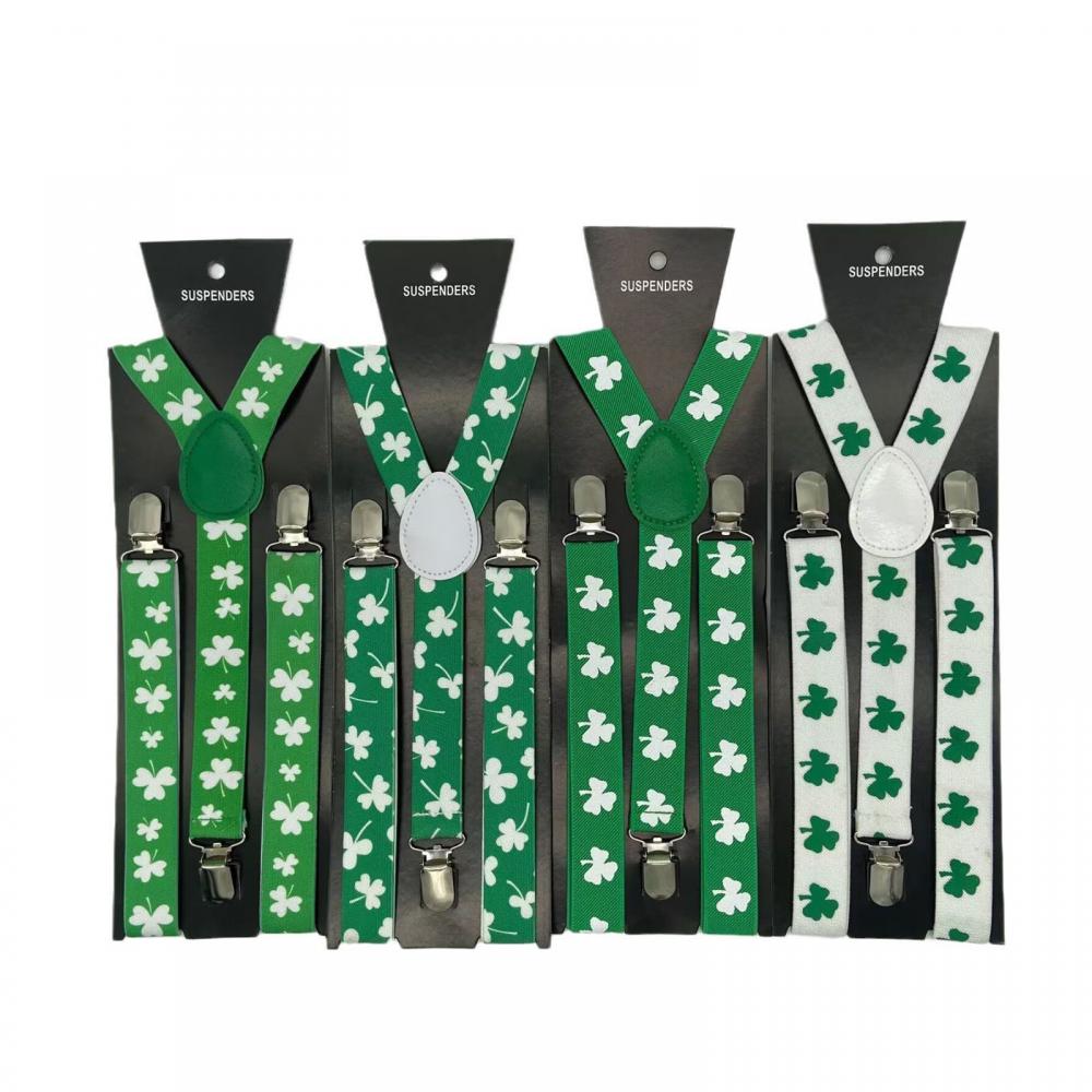 St. Patrick's Day Trouser Braces Shamrock Mens Braces