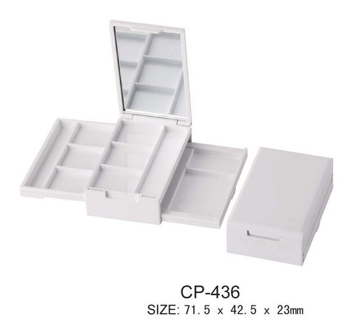 Case compacte cosmétique carrée personnalisée en plastique