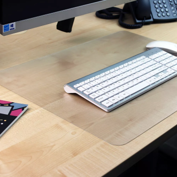 Non-Slip Transparent PVC Desk Pad & Laptop Mouse Pad