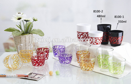 eco-friendly plastic PS Big size clouds cup color transparent water and drinking cup 8100-2