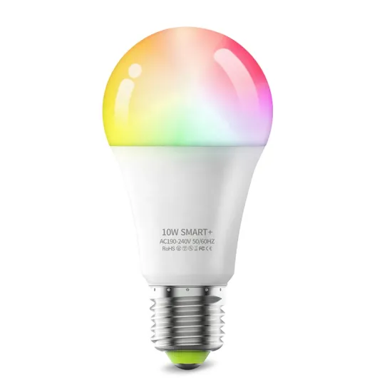 Smart 10W E27 A60 Bulbs: Voice-Controlled, RGB LED Lights with Surplife App for Remote Access