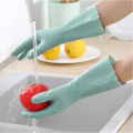 flock lined lined pvc household gloves, rubber gloves wash gloves