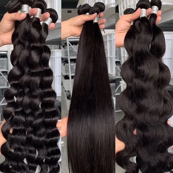 12A Grade Best Quality Raw Cuticle Aligned Virgin Human Hair Bundles Vendors Brazilian Double Drawn Human Hair