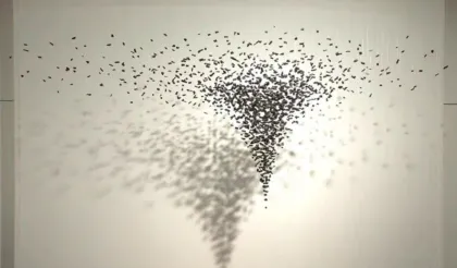 Modern Black Chandelier for Art Gallery and Salon Lighting