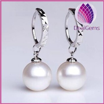 2015 Bridal Jewelry 925 Sterling Silver Freshwater AAA 8-9mm Pearl Earring