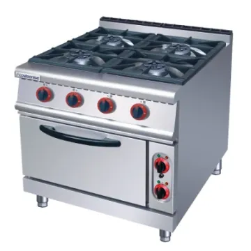 Commercial Kitchen Equipment 4-Burner Gas Range with Oven