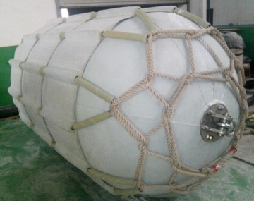 heavy tanker alongside pneumatic rubber fender