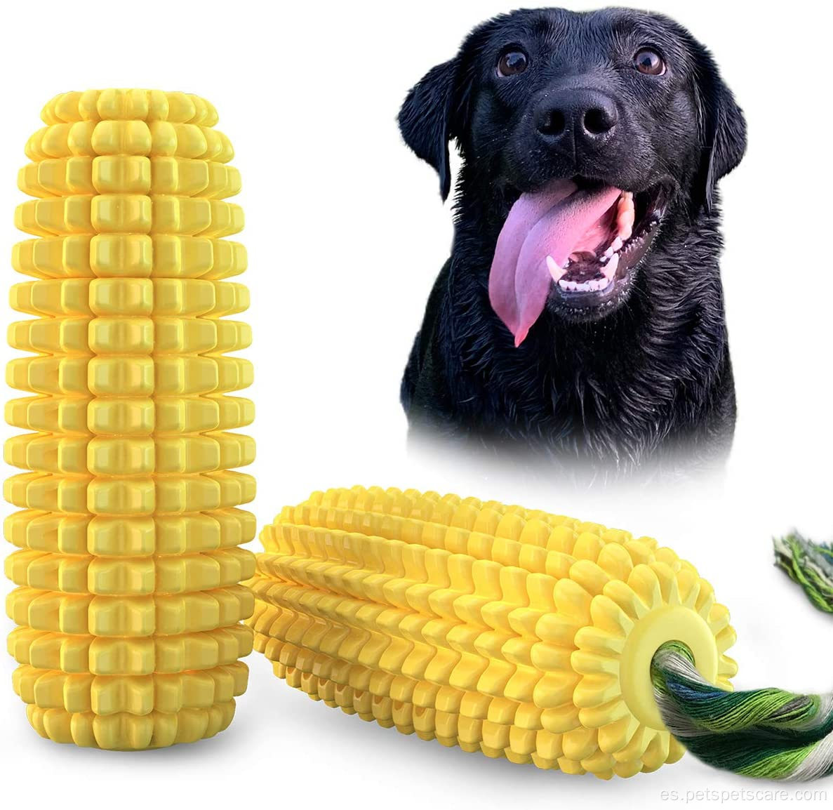 Diseño de forma de maíz Toyadores de limpieza de dientes de perro