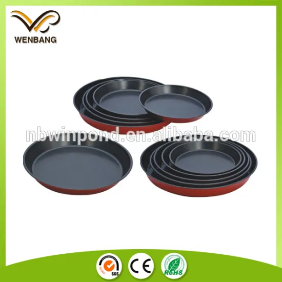Non stick round carbon steel cake pan set