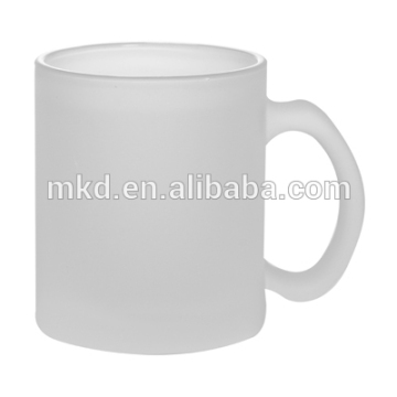 MEIKEDA 10oz Frosted white blank sublimation glass mug