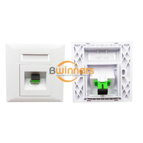 White ABS SC Fiber Optic Faceplate