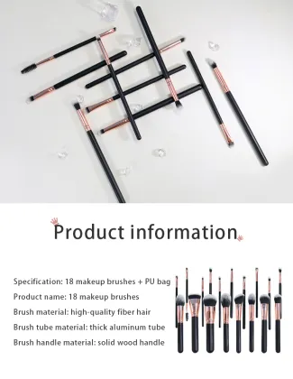 18 Pcs powder makeup brush Set holder korean morphe