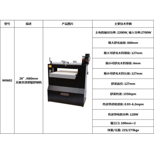 Stepless Variable Speed Double Roller Sand Planer