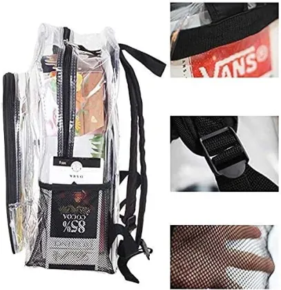 Clear Poly Plastic Bag with Zip Lock for Garment - Transparent PVC Bag for School Travel