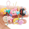 Wholesale Price Baby/Infant/Toddler Princess Design Ponytail Holder Kawaii Elastic Pigtail Birthday Christmas Party Shower