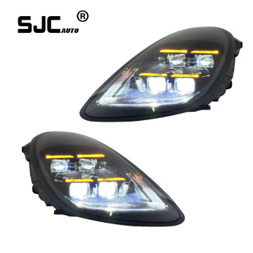 SJC Auto Nuovo design per Porsche Cayman Boxster 718 981 faro 12-16 a 2025 PDL Lampade anteriori in stile PDL Luci di segnale di svolta