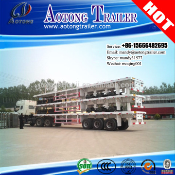 3 axles flatbed semi trailer for container
