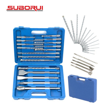 Single Carbide Tipped SDS Plus Hammer Drill Bit Set for Brick and Concrete