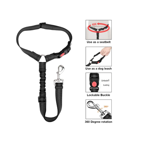 Elastik Bungee Dog Seat Belt Harness