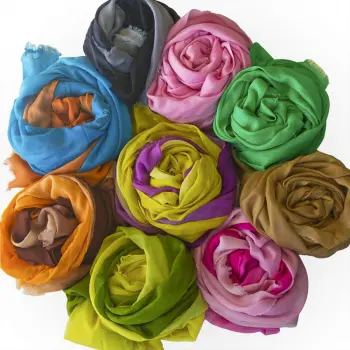 Cashmere worsted ultra-thin gradient colorful scarf