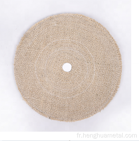 Roue de polissage de polissage de sisal blanc