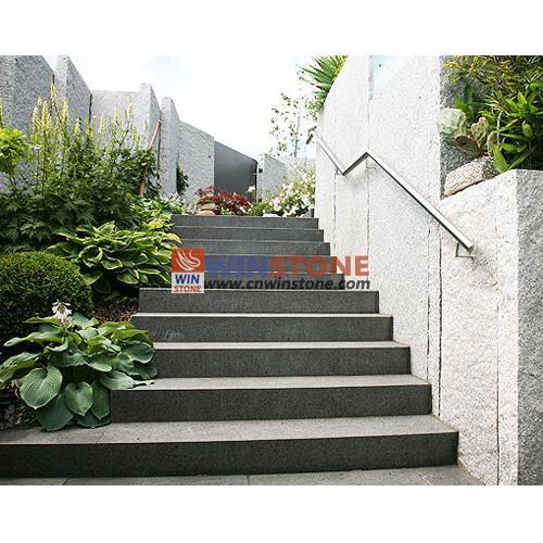 Biały, szary, czarny, zielony/czerwony granit kroki (schody)