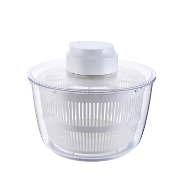 Electric Lettuce Spinner with Secure Lid Lock & Rotary Handle