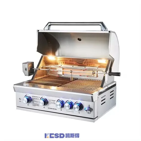 Stainless Metal Outdoor Camping Built in Grill Custom or Standard Gas BBQ Barbecue Grills with 6 Burner