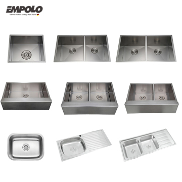 Handmade Square Stainless Steel Undermount Double Bowl Kitchen Sink - North America Standard Size