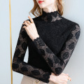 women's autumn and winter lace bottoming shirt