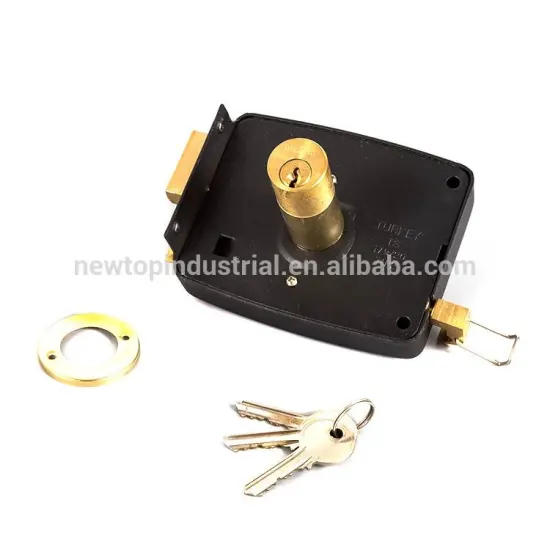Low price free sample security door locks anti-theft rim door lock latch