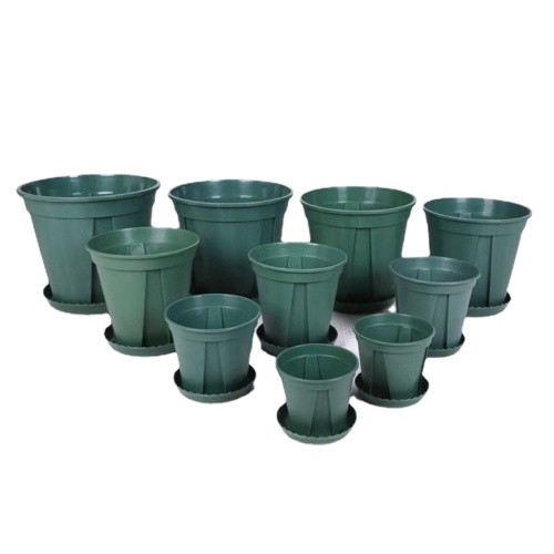 Simple solid color plastic flower pot