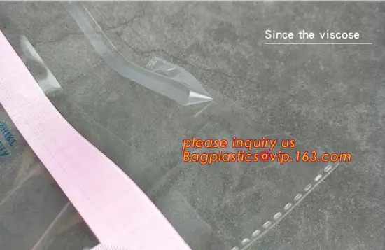 self adhesive plastic bag with adhesive tape, apparel packaging bags, hair packing