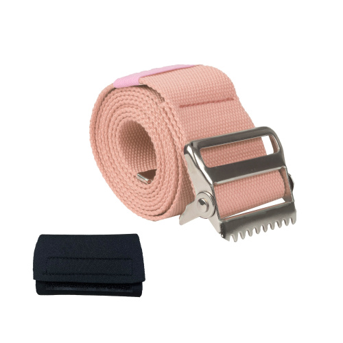 Senior Light Pink Metal Buckle Gait Belt