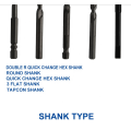 type Double Impact Hex Shank HSS Cobalt Drill