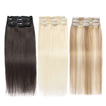100% brazilian remy Hunam hair Clip Ins Virgin Indian cheap Clip In Hair Extensions