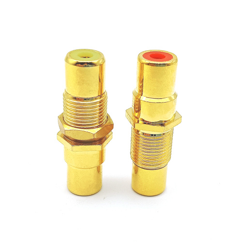 Screw Bulkhead Extender RCA Female to Female Adapter