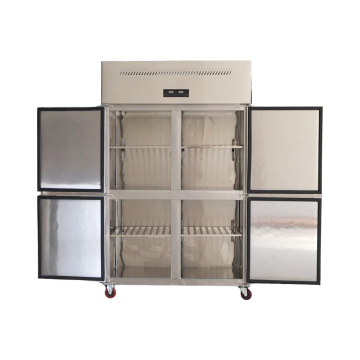Commercial Stainless Steel 4 Door Upright Freezer Refrigerator for Kitchen