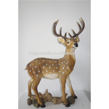 polyresin animal statue deer figurine for garden decor