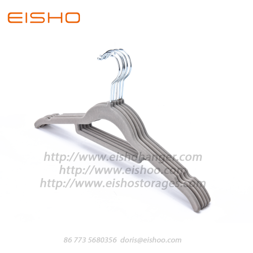 EISHO Grey Velvet Shirt Hanger für Frauen FV007-42