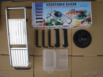 5 Cutters Stainless Steel Mandolin Vegetable Slicer For Making Lace - Cut, Crinkle - Cuts