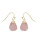 Ins irregular cut original stones Jewelry earring charm Crystal Gold Plated Natural Amethyst Faceted Post Stud Earrings